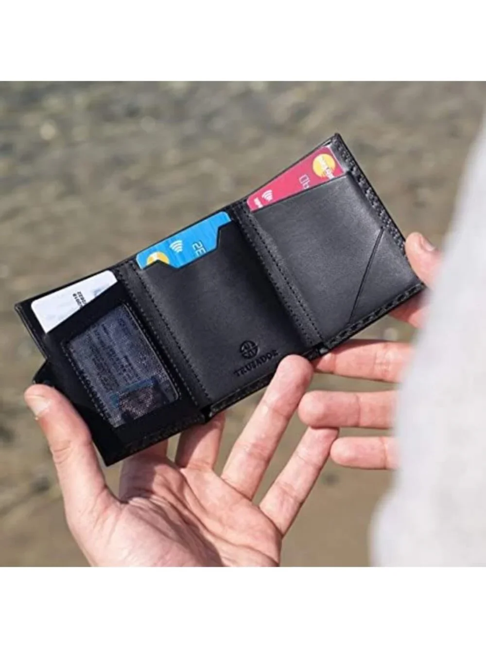 Stylish Unisex RFID Trifold Leather Wallet | Slim Front Pocket Design
